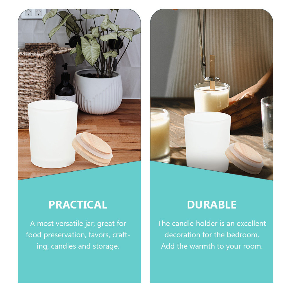 برطمان زجاجي سميك مع غطاء خشبي - مراجعة Candle Making Jars With Lids وسعره