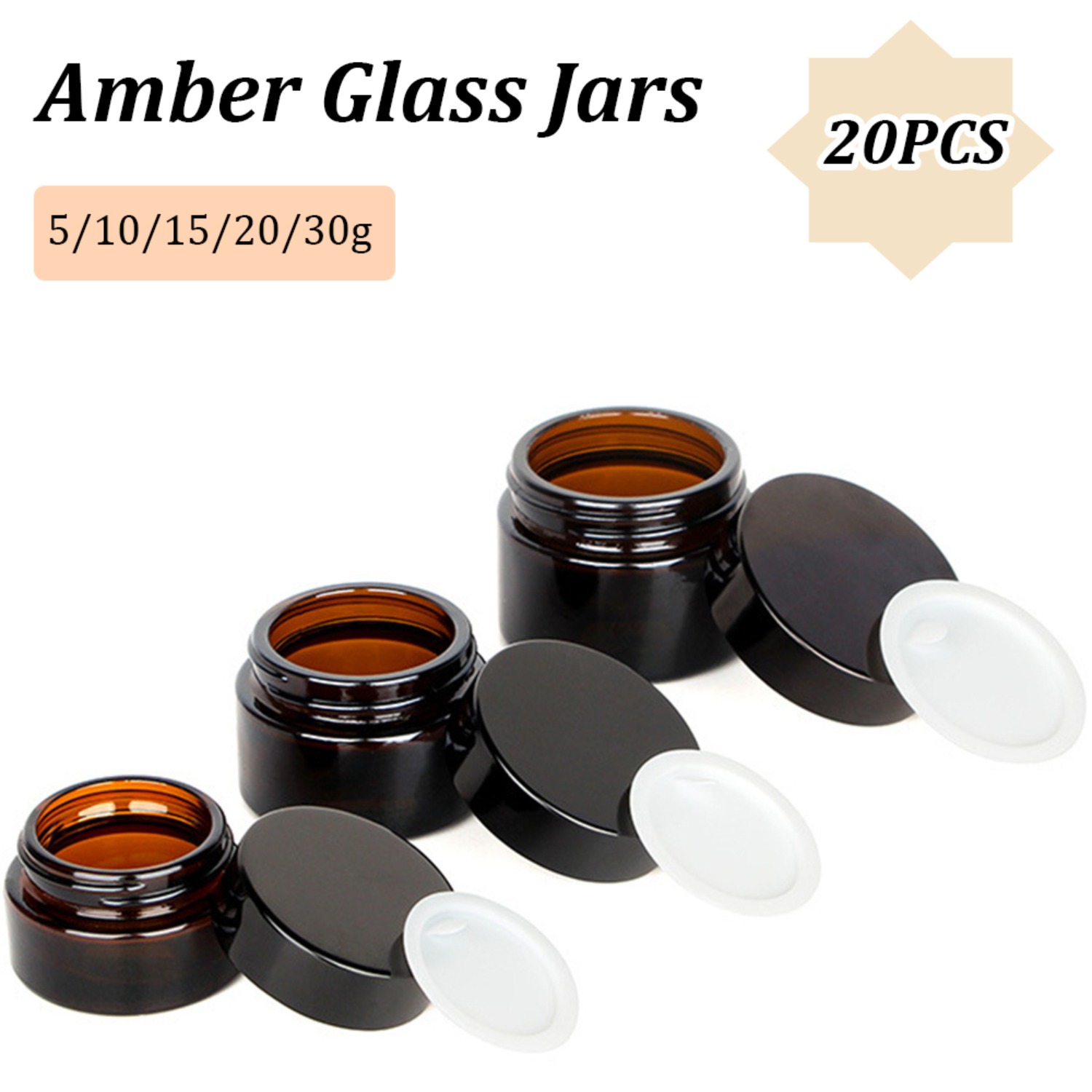20 قطعة برطمانات زجاجية كهرمان - مراجعة Candle Making Jars With Lids وسعره